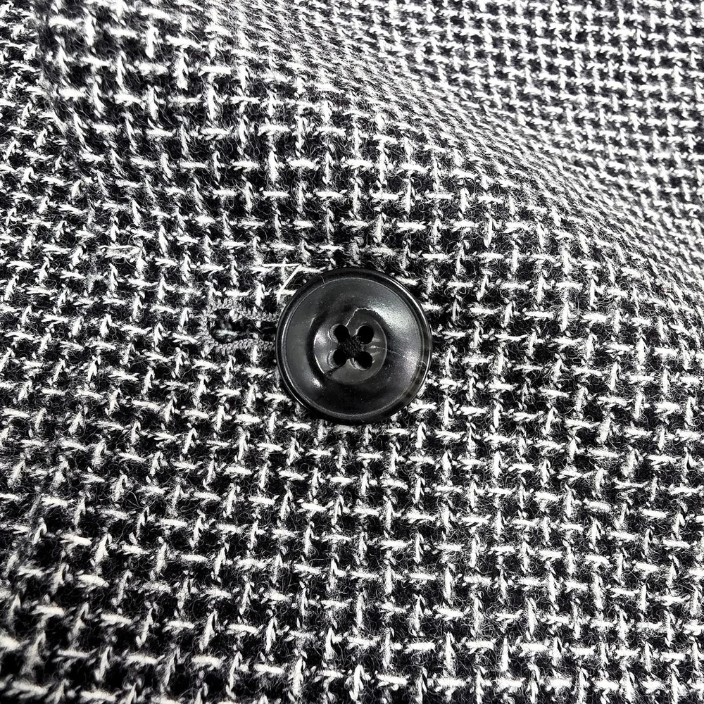 Jack Victor Wool Blazer Mens 50R Black White Canada Tailored Quiet Luxury
